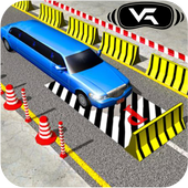 VR limo parking car 3d sim icon