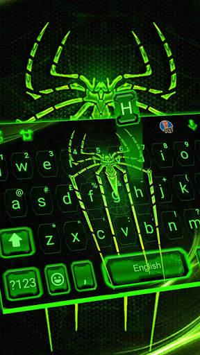 Neon Electric Spider Keyboard Theme screenshot 2
