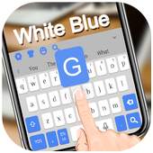 Simple White Blue Keyboard 10001004