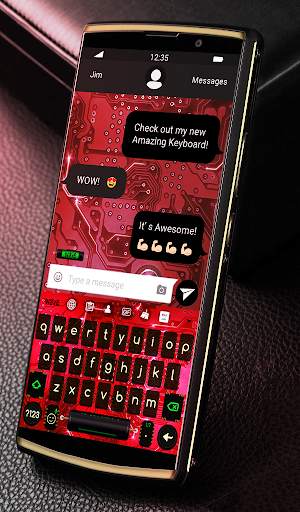 Red Light Animated Keyboard   Live Wallpaper 1 تصوير الشاشة