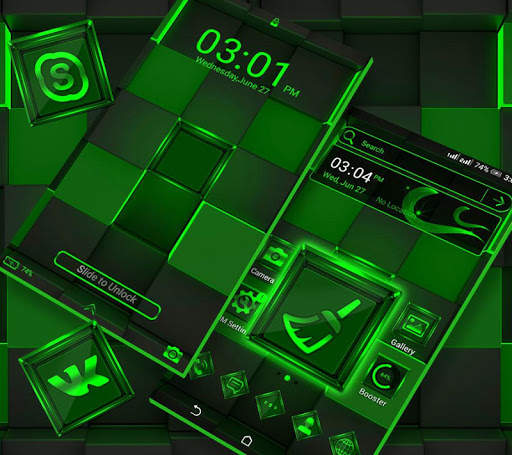Green Light Launcher Theme screenshot 6