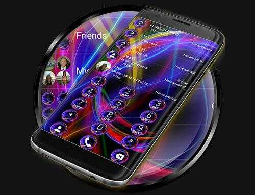 Dialer Theme Neon Abstract screenshot 7