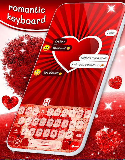 Diamond Heart Keyboard ❤️ Free Love Theme स्क्रीनशॉट 2