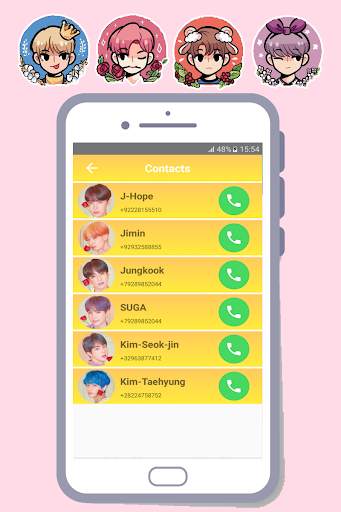 BTS Video Call & Chat - BTS Idol Call You Prank screenshot 7