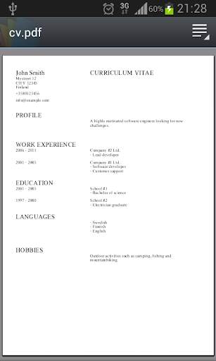 Curriculum Vitae screenshot 9