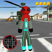 Spider Stickman Rope Hero Crime City bBattle icon