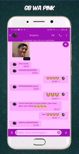 GB WA Theme Pink Aero App 2023 screenshot 1