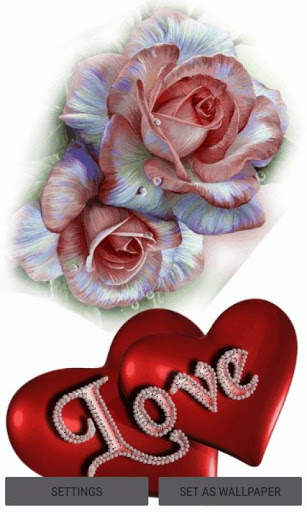 Valentine Hearts Live Wallpaper screenshot 1