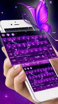 Purple Butterfly Keyboard Theme screenshot 1