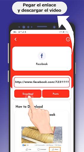Descargador de video Facebook y Instragram screenshot 2