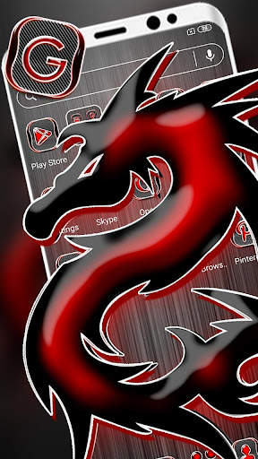 Red Black Dragon LauncherTheme screenshot 3