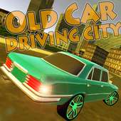 Old Car Driving City logo