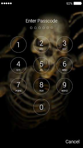 Skeleton Lock Screen 4 تصوير الشاشة
