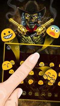 Western Skull Gun Keyboard Theme screenshot 2