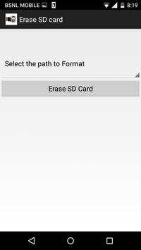 Erase SD card скриншот 1