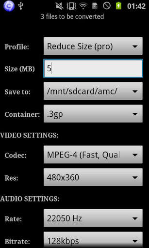 ARMV7 NEON VidCon Codec screenshot 5