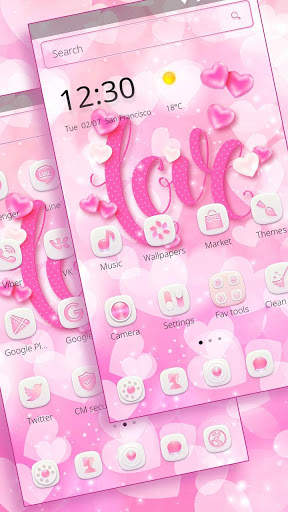 Pink Cute Love Theme screenshot 4