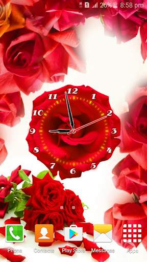Rose Flower Clock screenshot 2