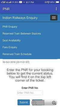 Indian Railways Enquiry screenshot 2