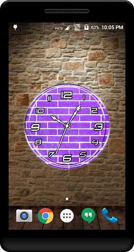Purple Clock Live Wallpaper screenshot 1