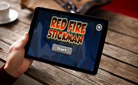 Red Fire Stickman Run screenshot 1