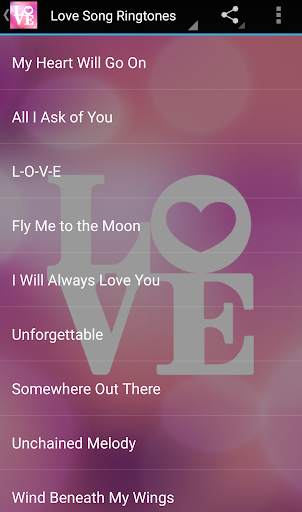 Love Song Ringtones screenshot 1