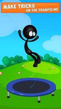Stickman Trampline Flip Jumping Game screenshot 1
