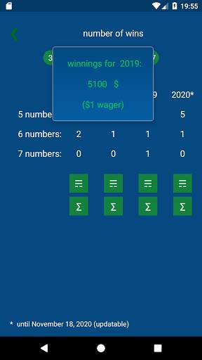 KENO - combinations statistics screenshot 4