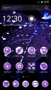 CM Launcher Purple Leaf Theme screenshot 2