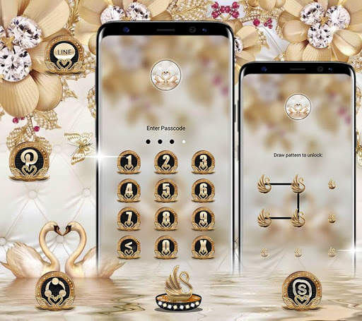 Golden Swan Launcher Theme screenshot 3
