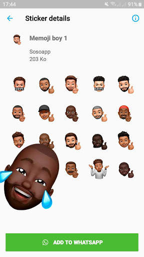 New Memoji Black People Stickers screenshot 6