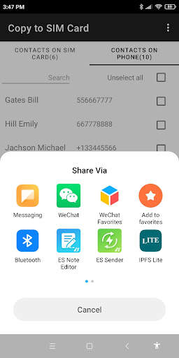 Copy to SIM Card screenshot 6