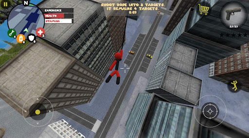 Flying Hero Spider- Rope Hero Stickman Crime City स्क्रीनशॉट 3