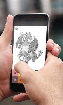 Color by Number Pokémon Pixel Art Sandbox screenshot 2