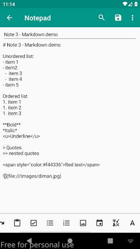 Notepad screenshot 4