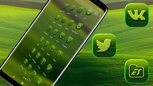 Green Field Launcher Theme screenshot 2