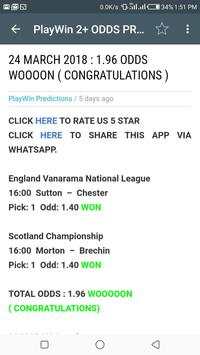 PlayWin 2  ODDS TIPS screenshot 2