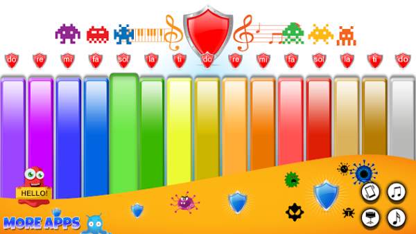 Virus Cartoon Piano screenshot 1