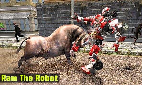 Super X Robot VS Angry Bull Attack Simulator screenshot 3
