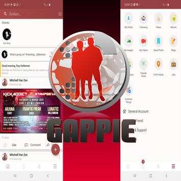 GAPPIE - The Harddance Social Networking Platform screenshot 2