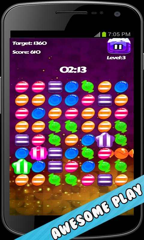 Candy Jewel Smasher-Crush Saga screenshot 1