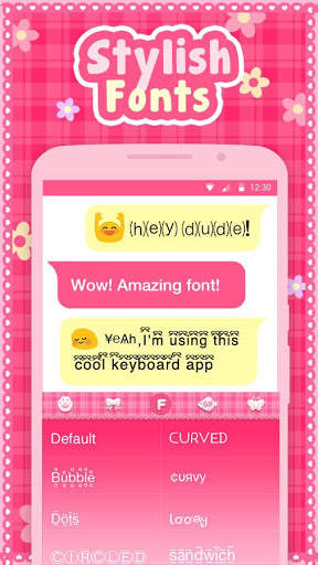 Pink Kitty Keyboard Theme screenshot 3