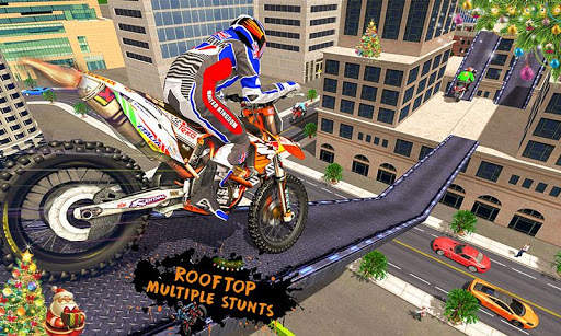 Bike Stunt: Extreme Roof Drive screenshot 1