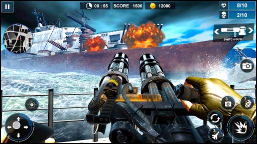 Gunner Fire Strike - Navy War Commando Shoot Games screenshot 5