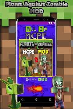 New Plant vs Mod Skin Zombie For minecraft PE screenshot 1