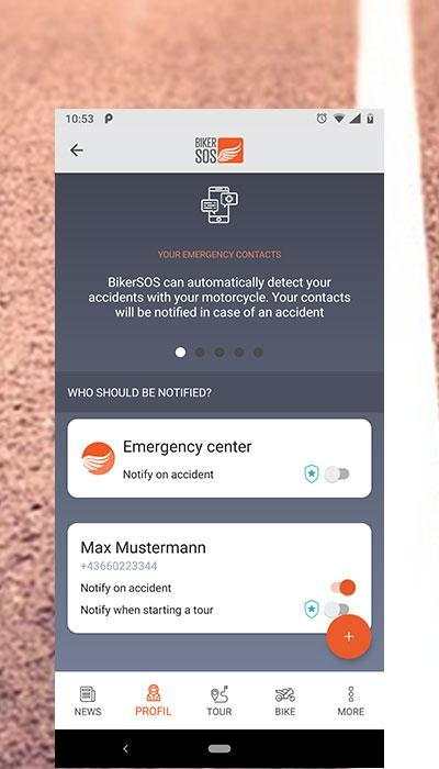 BikerSOS - Motorcycle Trip GPS Tracker & SOS screenshot 4