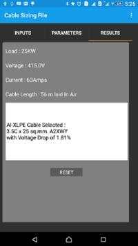 Electrical Cable Sizing screenshot 3