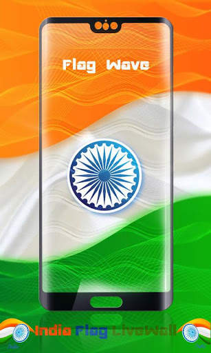 India Flag Wave HD Live Wallpaper screenshot 2