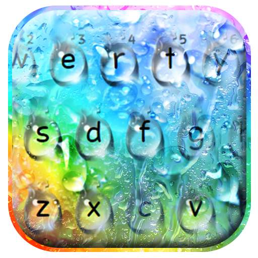 Color Water Drops Keyboard 10001005