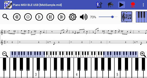 Piano MIDI Bluetooth USB screenshot 1